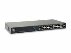 GEP-2651 TURING 26-Port Web Smart Gigabit PoE Switch, 2 x SFP/RJ45 Combo, 802.3af/at PoE, 24-Port PoE Outputs, 185W Power Budget