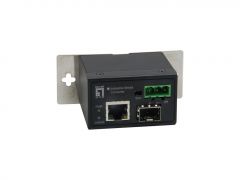 IEC-4000 RJ45 to SFP Fast Ethernet Industrial Media Converter, -40°C to 75°C