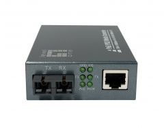 GVT-2013 RJ45 to SC Gigabit Media Converter, PoE PSE, Multi-Mode Fiber, 850nm, 500M