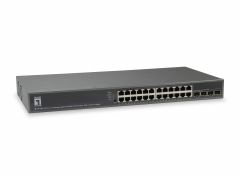 GTP-2881, TURING 28-Port L3 Lite Managed Gigabit PoE Switch, 4 x 10G SFP+, 802.3af/at PoE, 24-Port PoE Outputs, 185W Power Budget