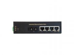 IFP-0503 5-Port Industrial Fast Ethernet PoE Swith,1xSC Single Mode fiber, 30KM, 126W