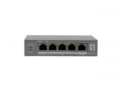 GEP-0531 5-Port Gigabit PoE Switch, 802.3at/af/bt PoE, 4 PoE Outputs, 60W Power Budget