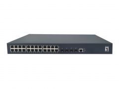 GTP-2871 28-Port L3 Lite Managed Gigabit PoE Switch, 4 x 10G SFP+, 802.3af/at PoE, 24-Port PoE Outputs, 400W Power Budget