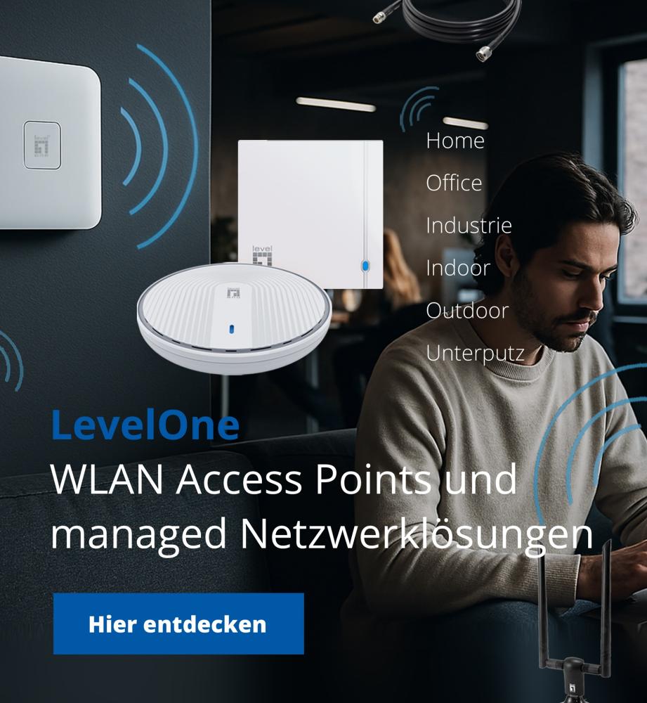 LevelOne WiFi Access Points with managed WiFi solution – perfect for home, outdoor and industrial environments WiFi Access Points with central management – flexible use for home, outdoor and industrial networks