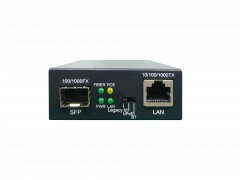 GVT-2016 RJ45 to SFP Gigabit Media Converter, 802.3bt 90W PoE PSE
