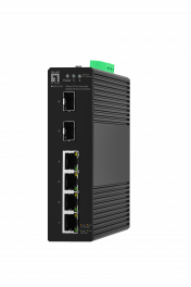 IGS-2106 Hilbert 6-Port Industrial Gigabit Smart Lite Switch, 4 x Gigabit RJ45, 2 x Gigabit SFP